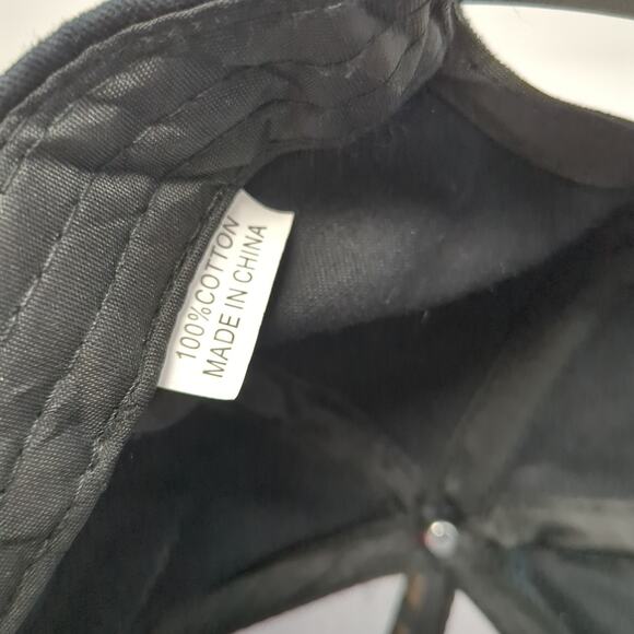 Continental Snapback Hat Black One Size Adjustable Embroidered 6 Panel - Picture 9 of 9